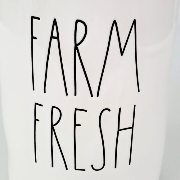 Discontinued Rae Dunn Farm Fresh Jug Vase Side Handles 9.5” EUC - Picture 2 of 10